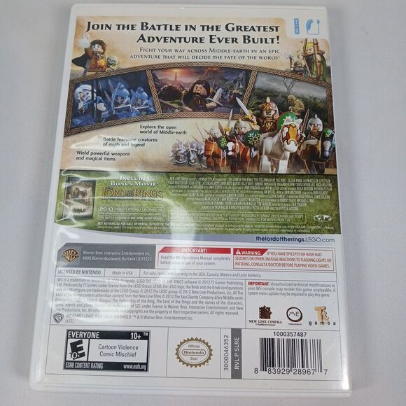 LEGO The Lord of the Rings Wii Game Complete w/ Fellowship DVD Untested - Picture 2 of 6